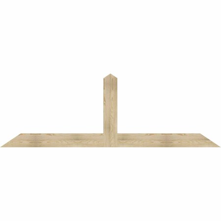 Ekena Millwork Portland Rough Sawn Timber Gable Bracket, Douglas Fir, 96"W x 32"H x 2"D x 6"F, 8/12 Pitch GBW096X32X0206POR00RDF
